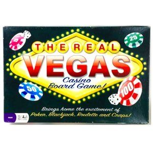 REAL VEGAS CASINO Board Game - Poker, Blackjack, Roulette, Craps